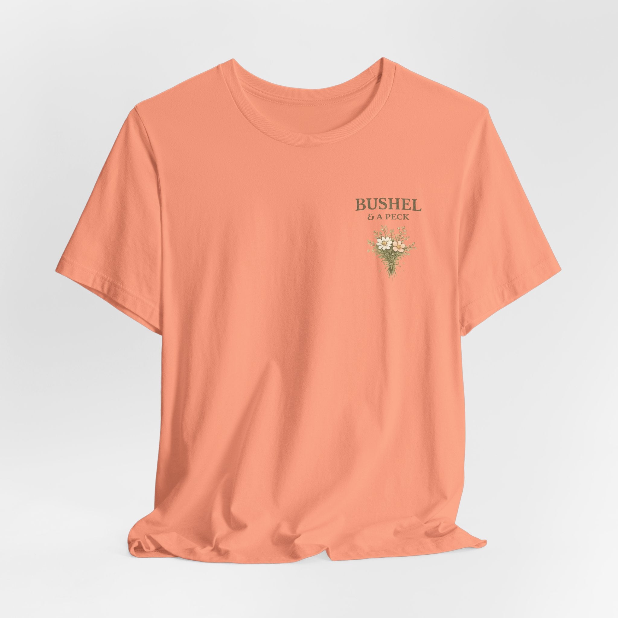 Floral 'Bushel & A Peck' Pocket Tee — Soft Pink Garden T-Shirt