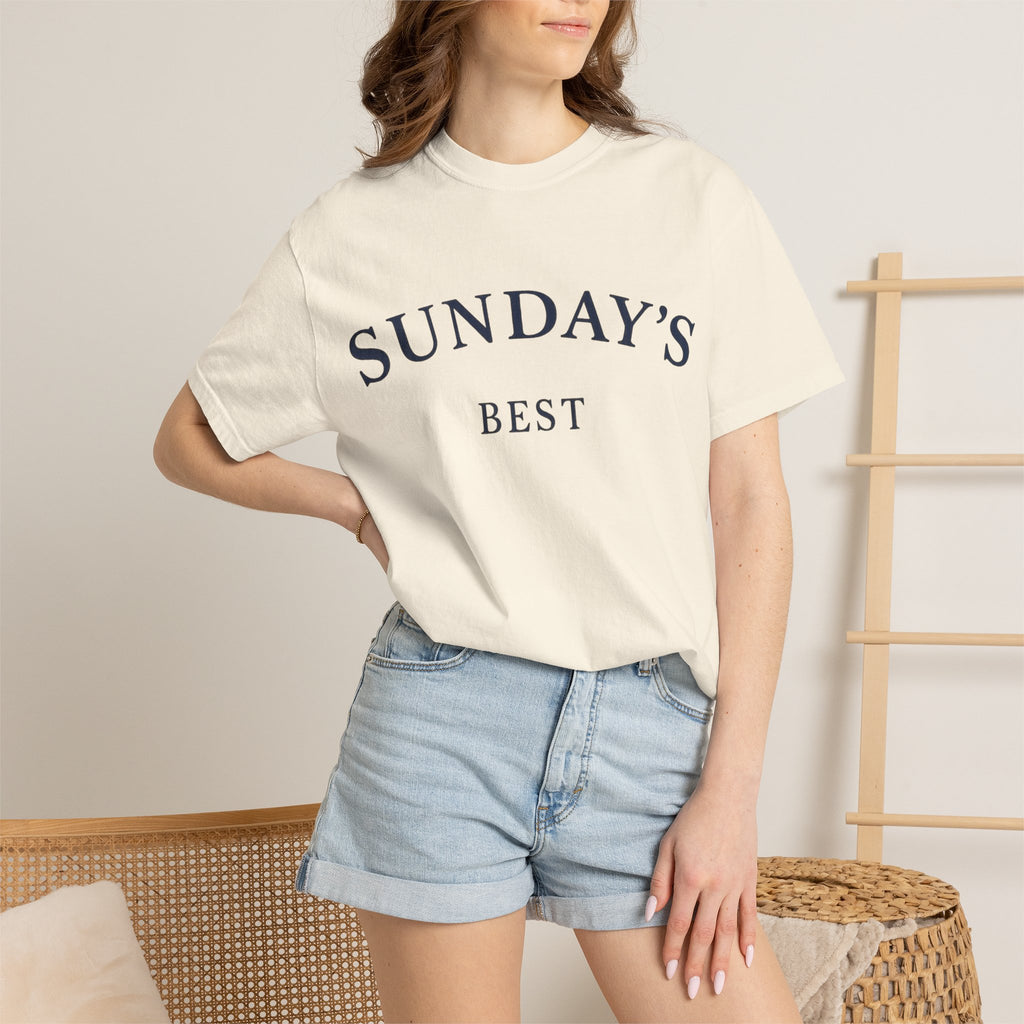 Sunday's Best T‑Shirt — Casual Cream Graphic Tee