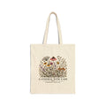 Botanical Meadow Tote Bag — "Gathered With Care" Canvas Shopper