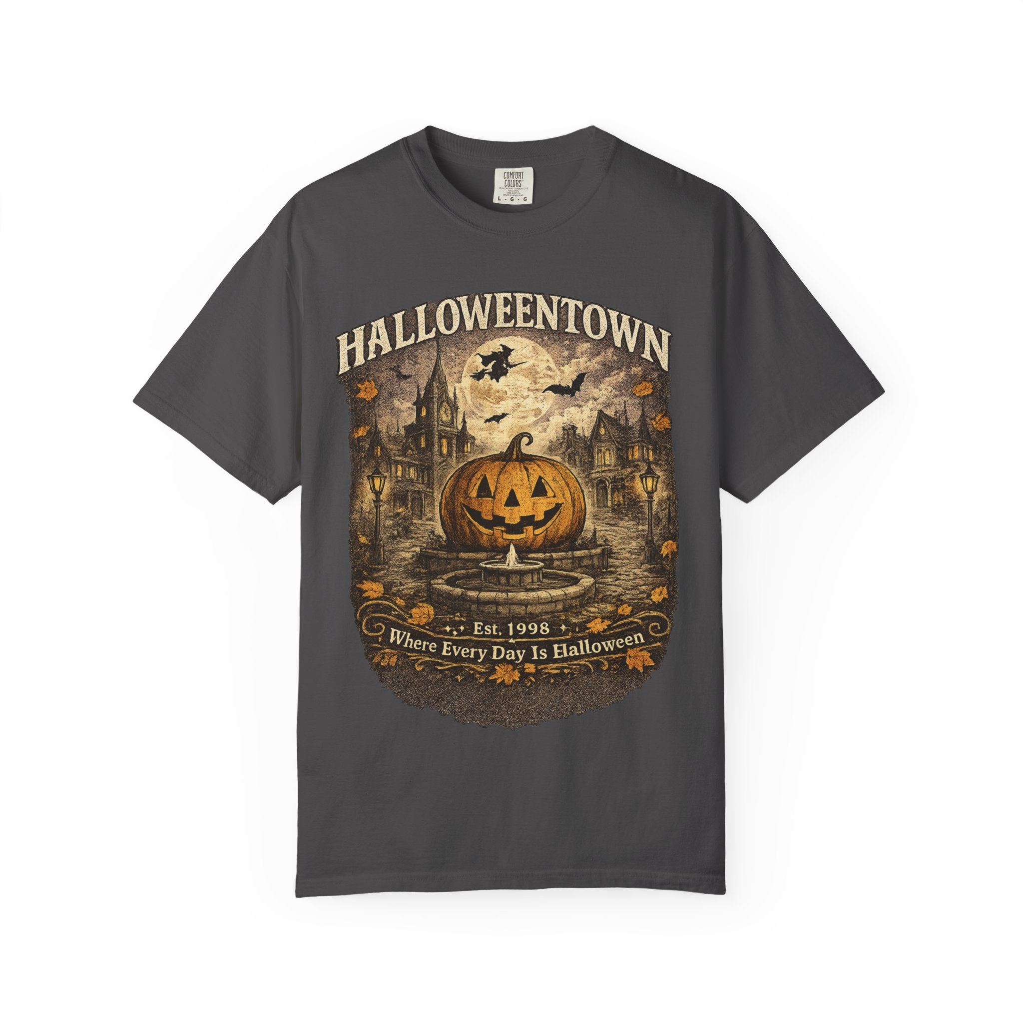 Halloweentown Pumpkin Jack-O'-Lantern T-Shirt | Haunted Village Vintage Halloween