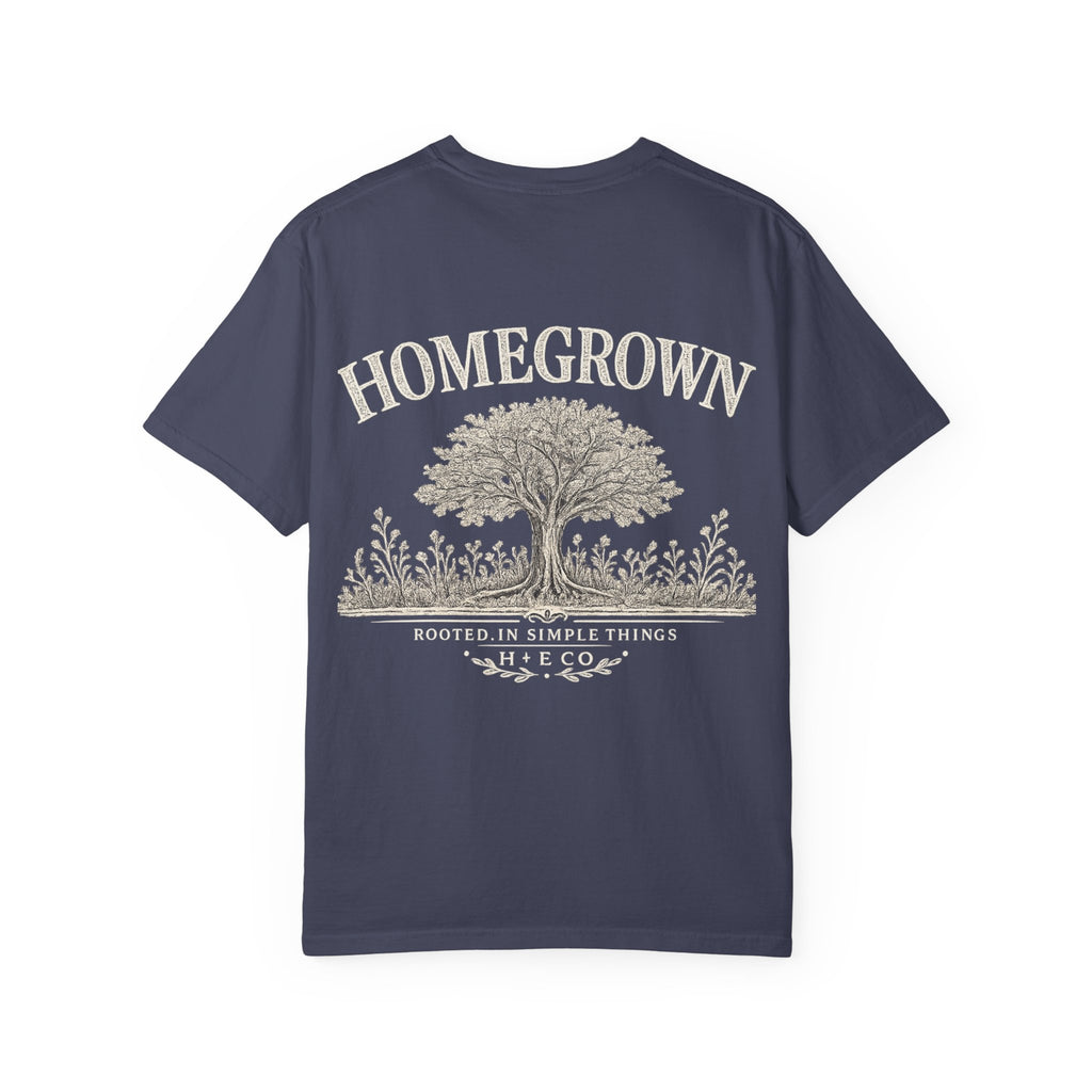 Homegrown Tree T-Shirt — 'Homegrown' Chest Logo Botanical Tee