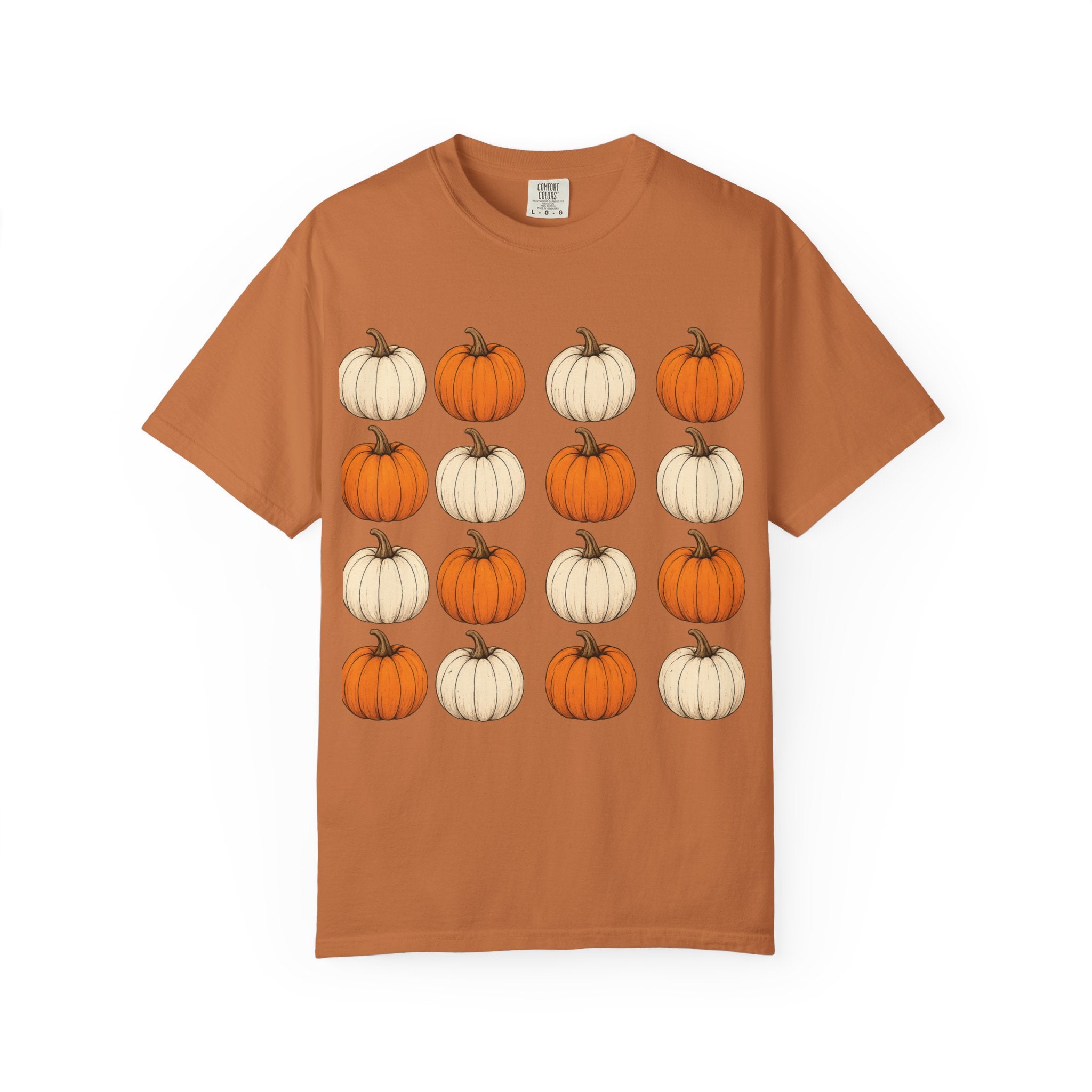 Pumpkin Grid T-Shirt | Fall Pumpkin Pattern, Autumn Tee