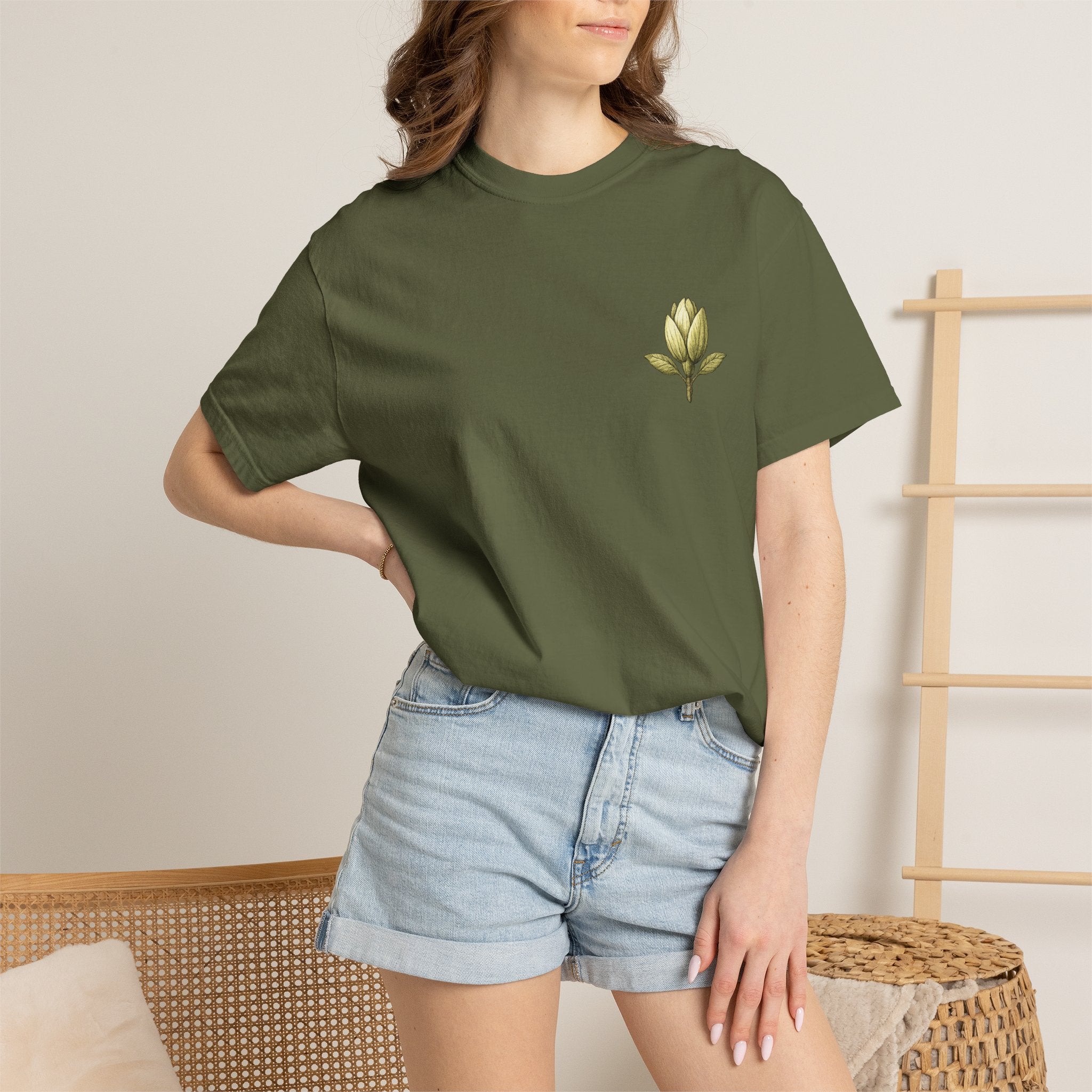Homegrown Tree T-Shirt — 'Homegrown' Chest Logo Botanical Tee