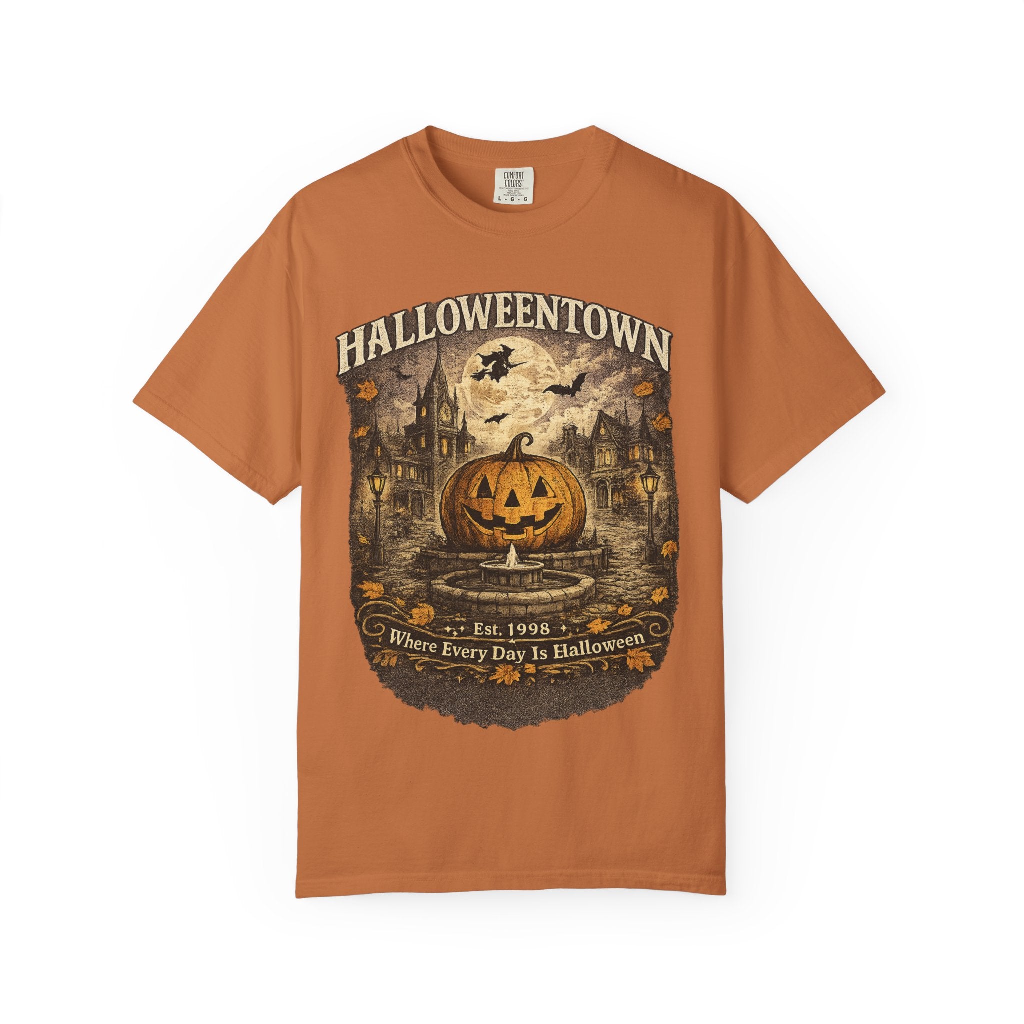 Halloweentown Pumpkin Jack-O'-Lantern T-Shirt | Haunted Village Vintage Halloween