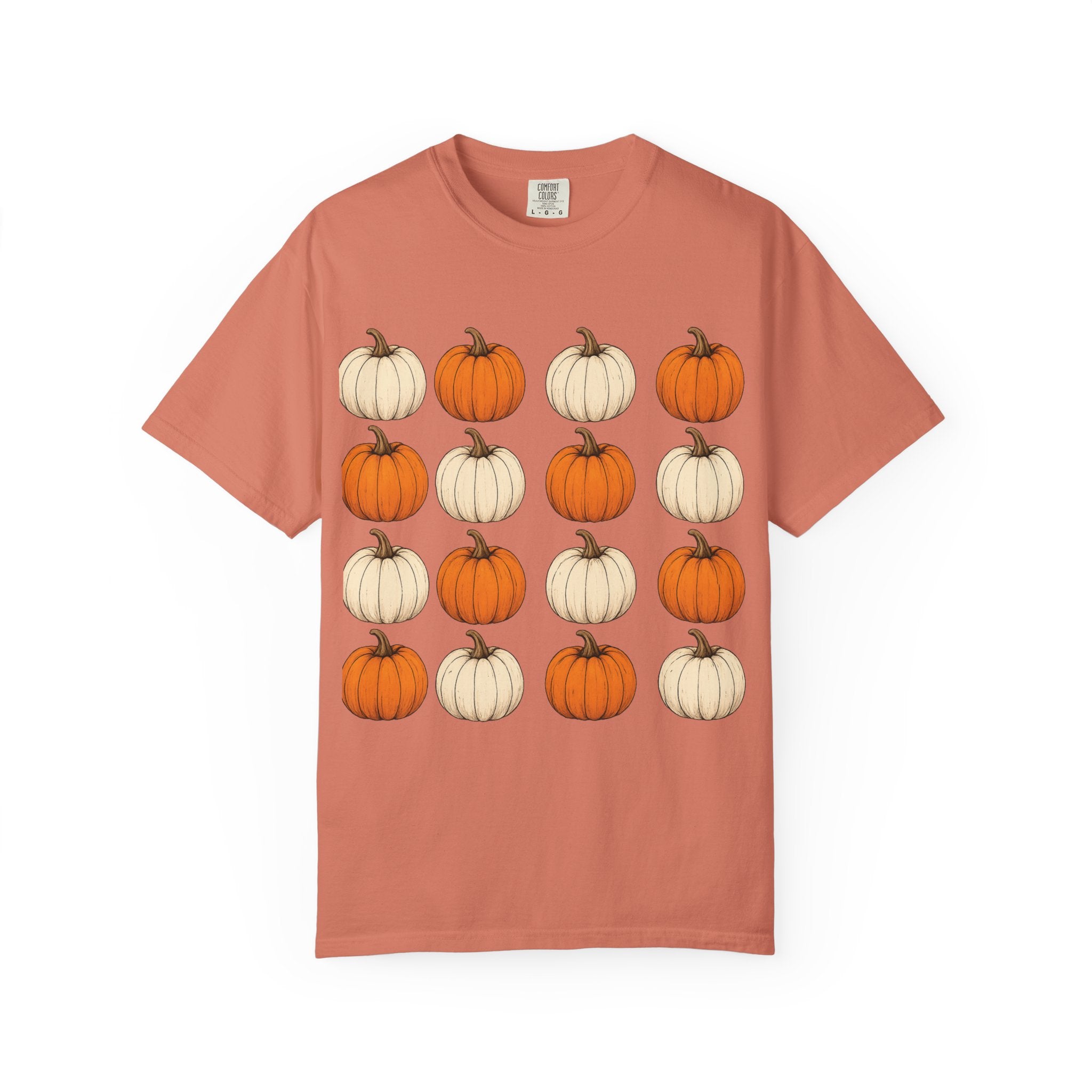 Pumpkin Grid T-Shirt | Fall Pumpkin Pattern, Autumn Tee