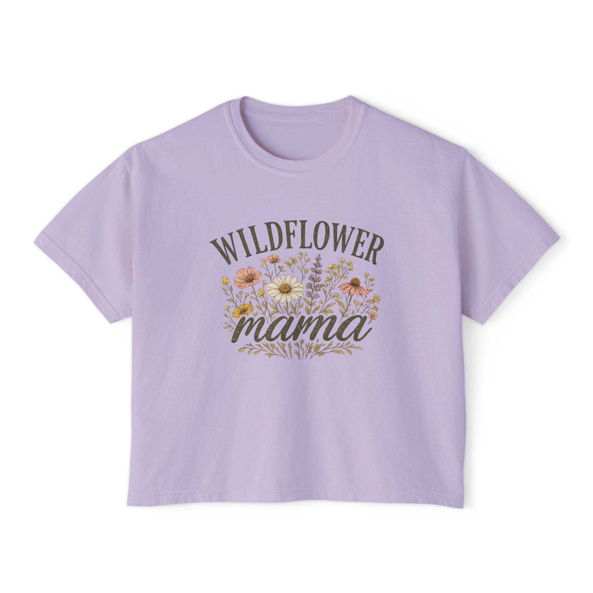 Wildflower Mama Boxy Tee — Floral Mother’s Day Shirt for Moms