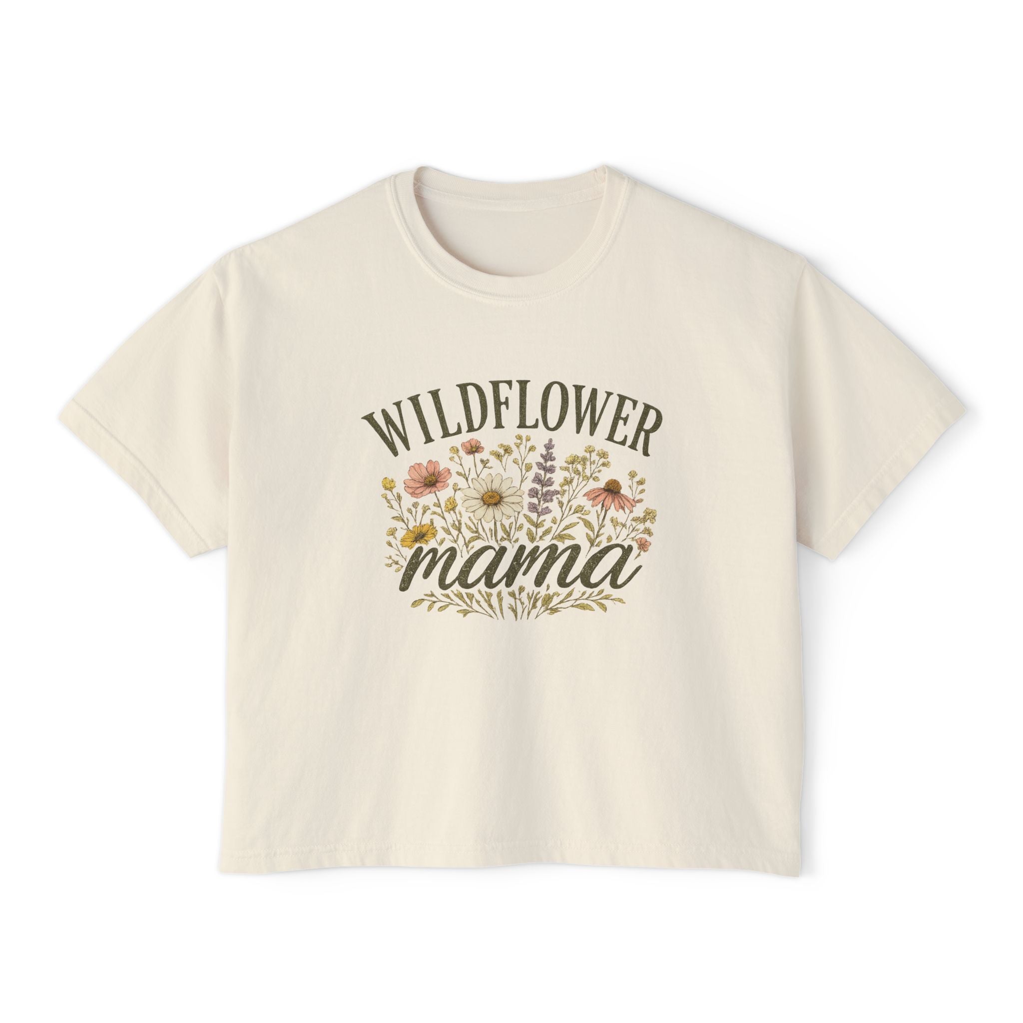 Wildflower Mama Boxy Tee — Floral Mother’s Day Shirt for Moms