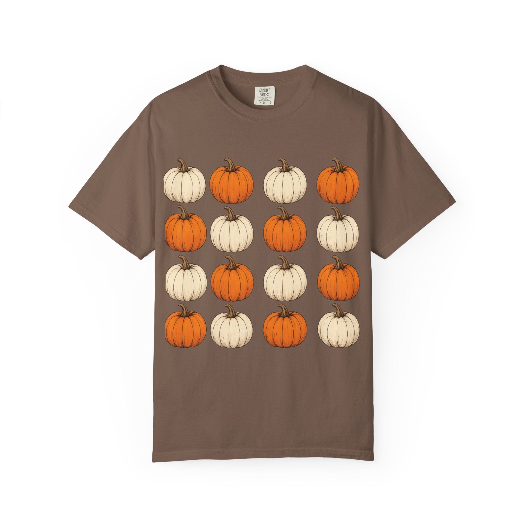 Pumpkin Grid T-Shirt | Fall Pumpkin Pattern, Autumn Tee