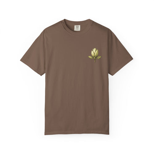 Botanical Tee — "Gathered With Care" Floral Pocket T-Shirt
