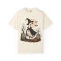 Witch Goose Halloween T-Shirt | Spooky Goose Pumpkin Graveyard