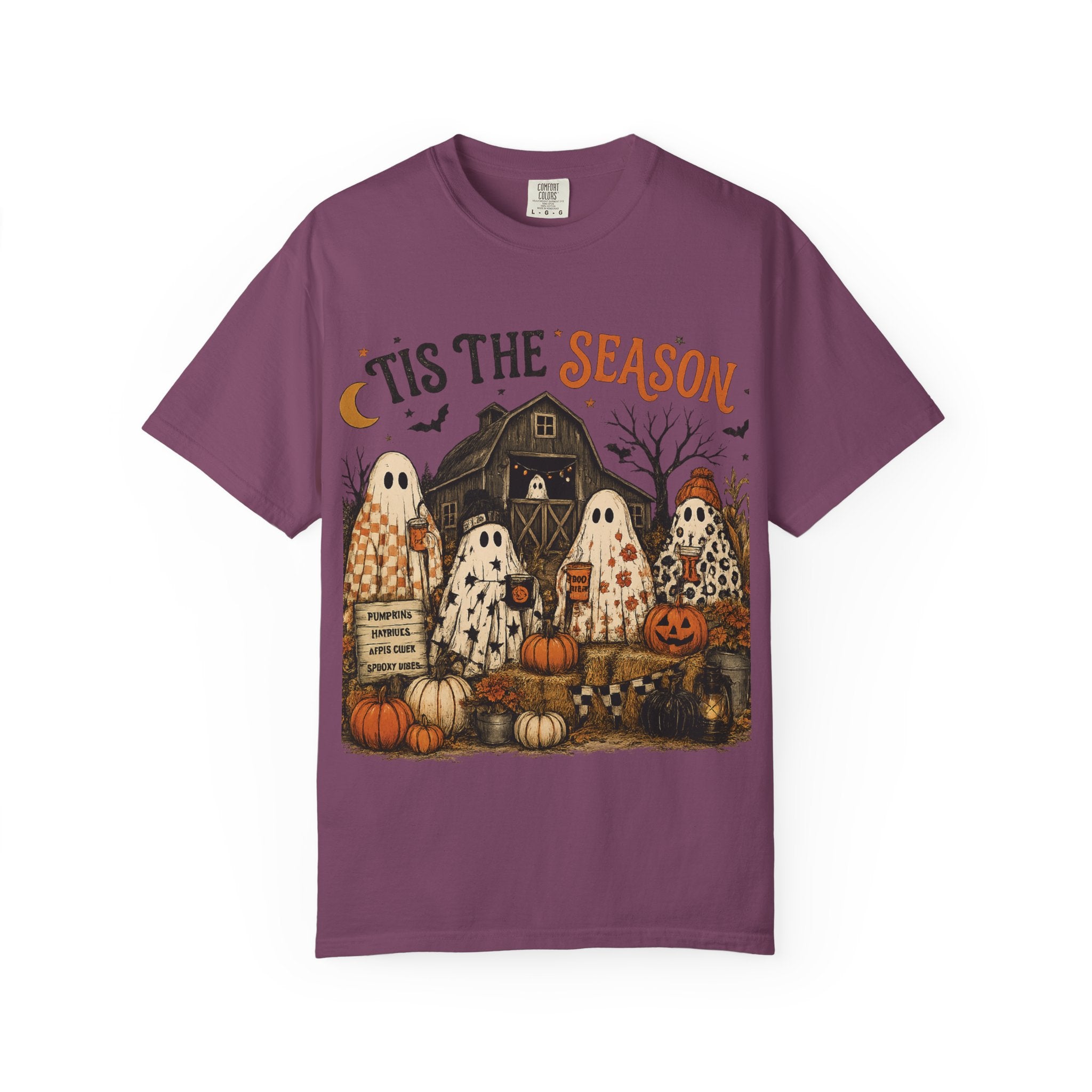 'Tis the Season Ghosts Halloween T-shirt | Pumpkin Patch Design