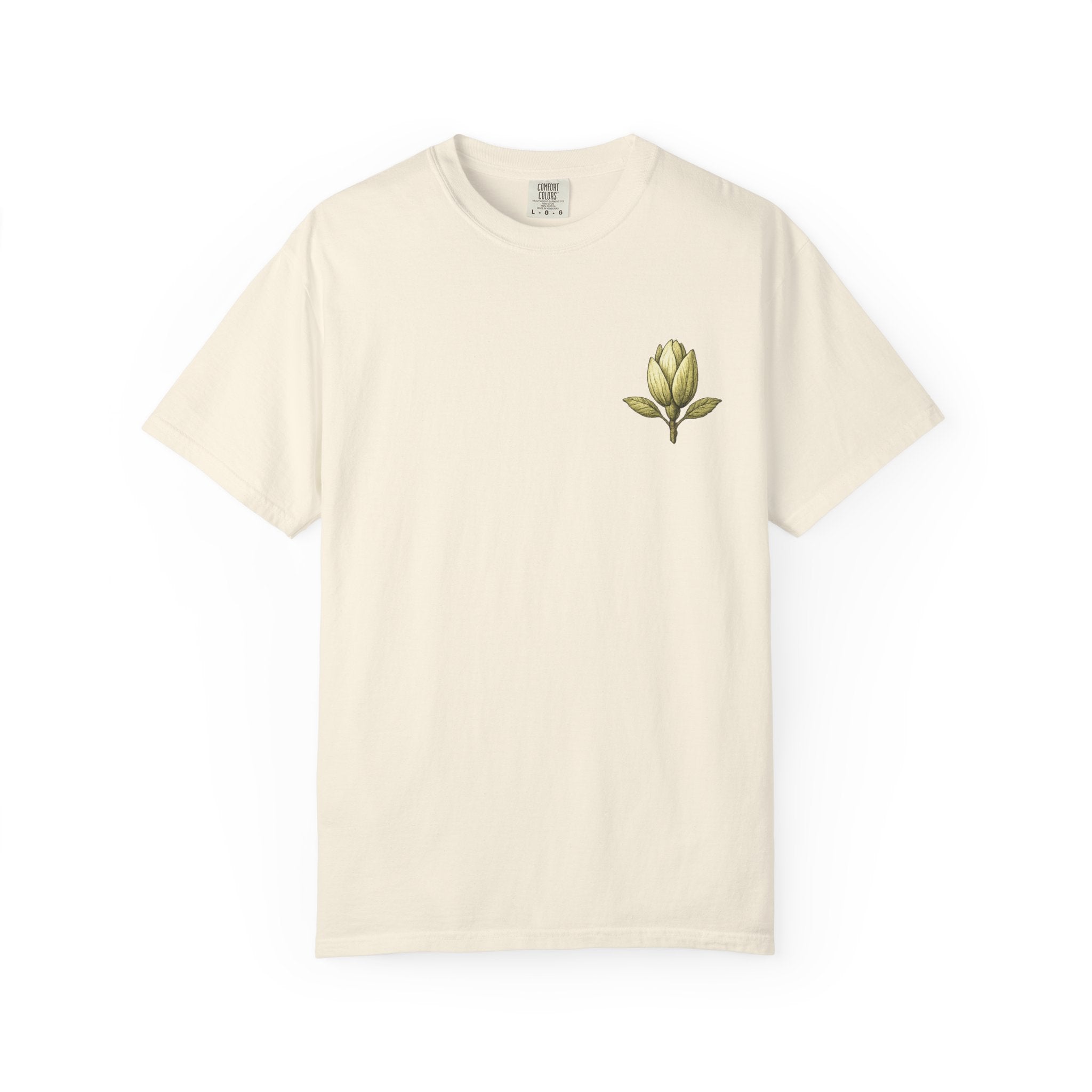 Botanical Tee — "Gathered With Care" Floral Pocket T-Shirt