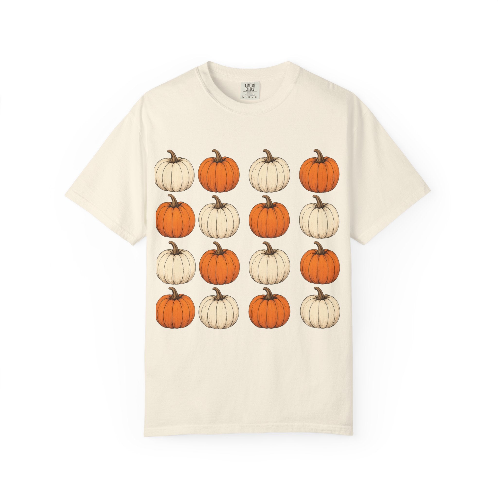 Pumpkin Grid T-Shirt | Fall Pumpkin Pattern, Autumn Tee