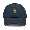 Distressed Embroidered Daisy Dad Hat
