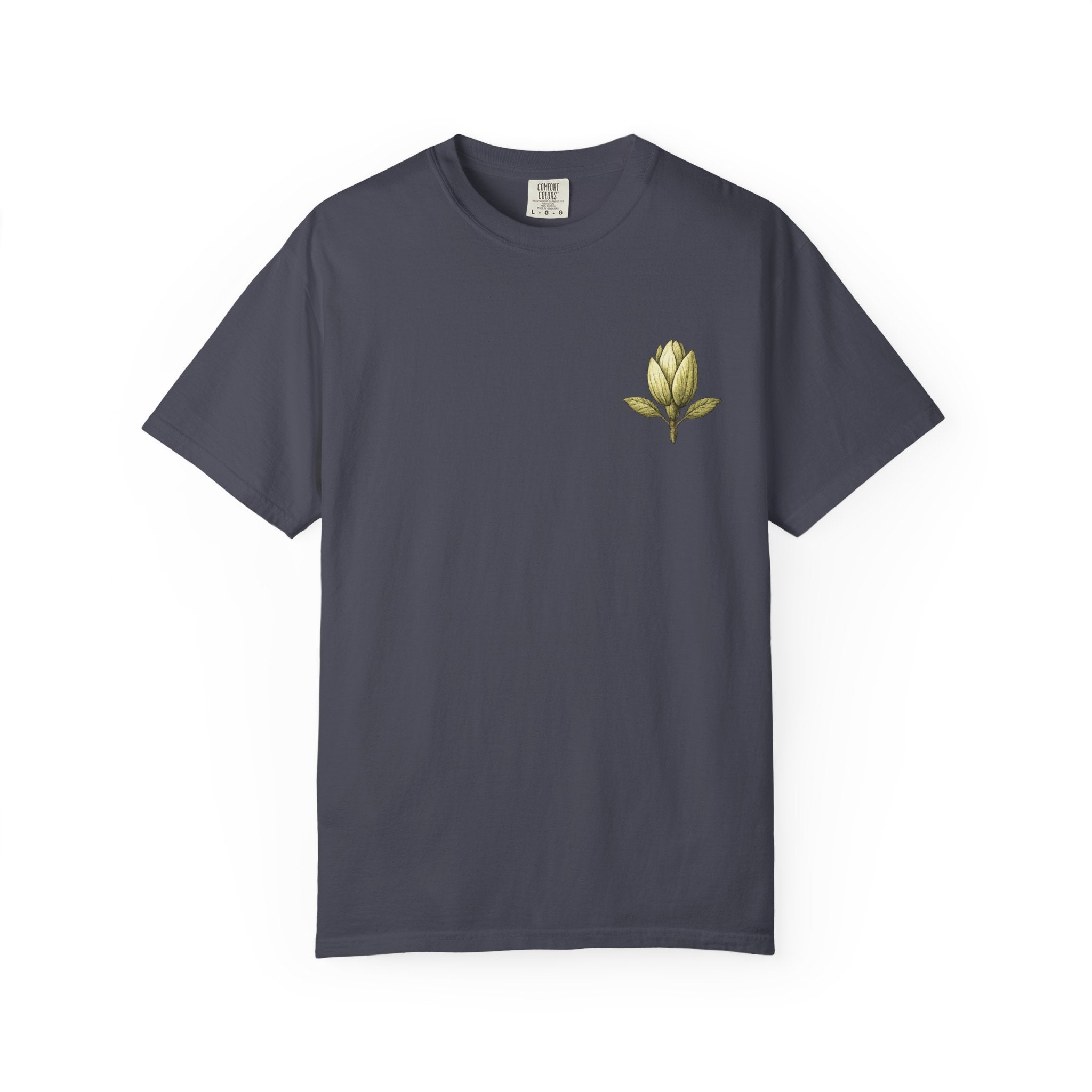 Botanical Tee — "Gathered With Care" Floral Pocket T-Shirt