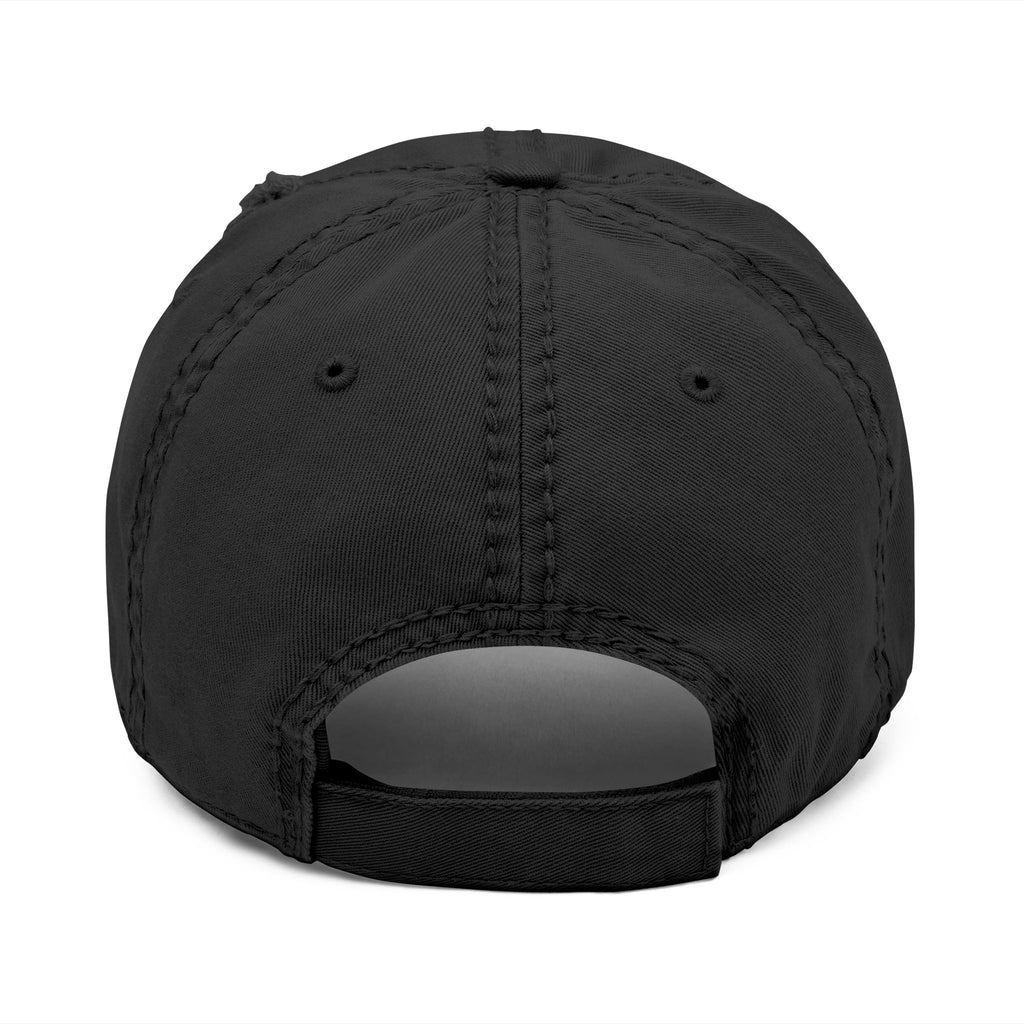 Distressed Embroidered Leaf Dad Hat — Vintage Floral Baseball Cap