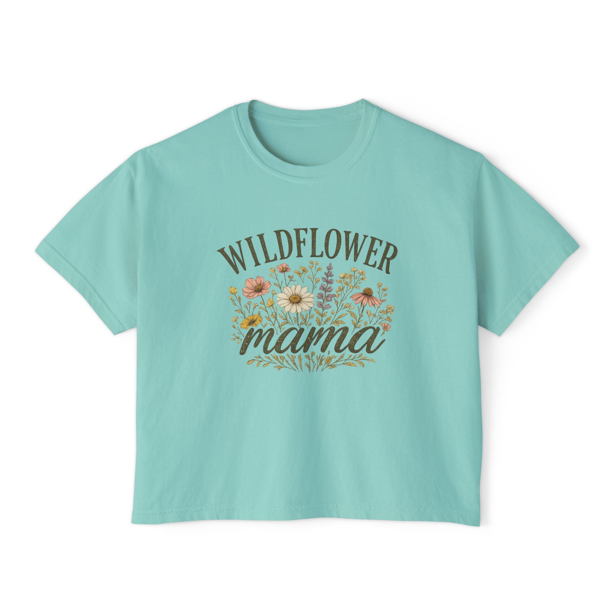Wildflower Mama Boxy Tee — Floral Mother’s Day Shirt for Moms