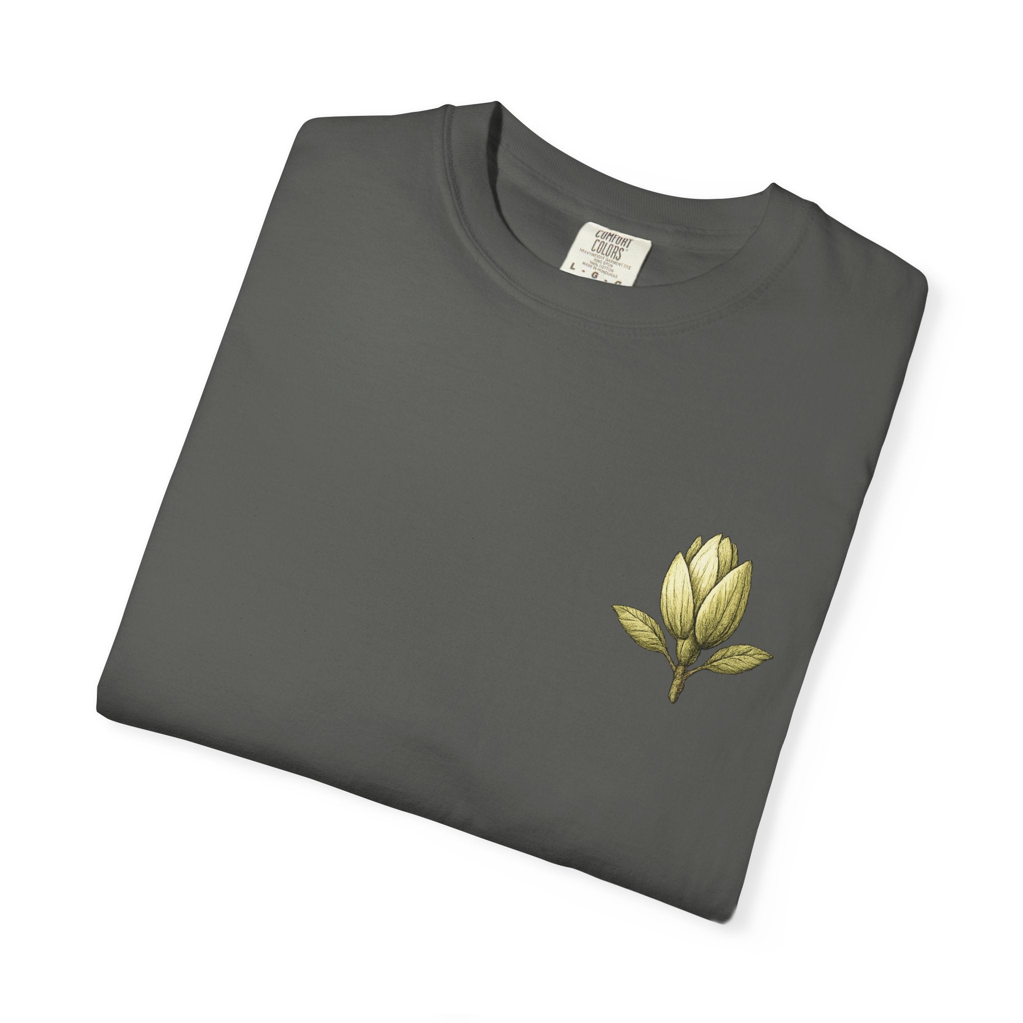 Botanical Tee — "Gathered With Care" Floral Pocket T-Shirt