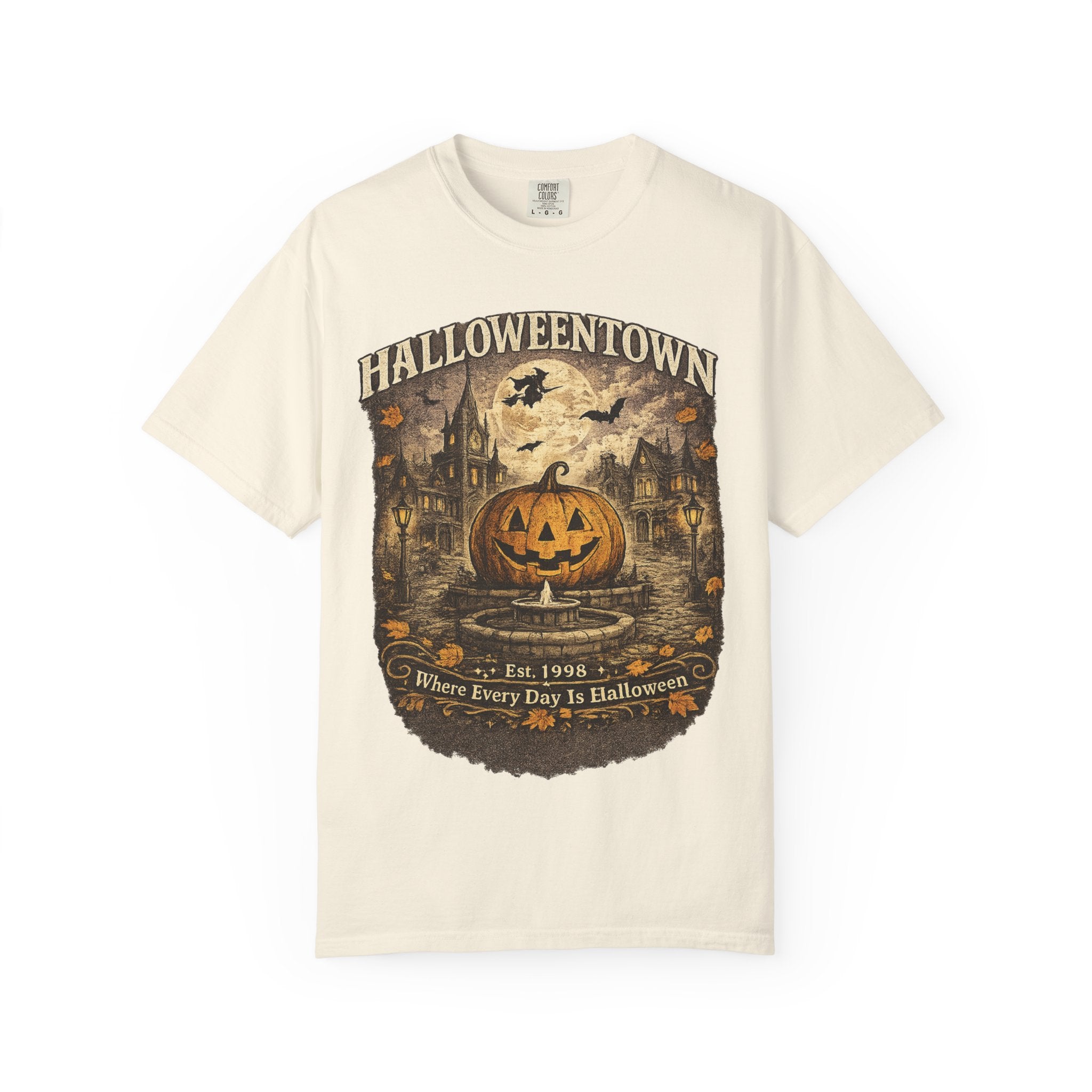 Halloweentown Pumpkin Jack-O'-Lantern T-Shirt | Haunted Village Vintage Halloween