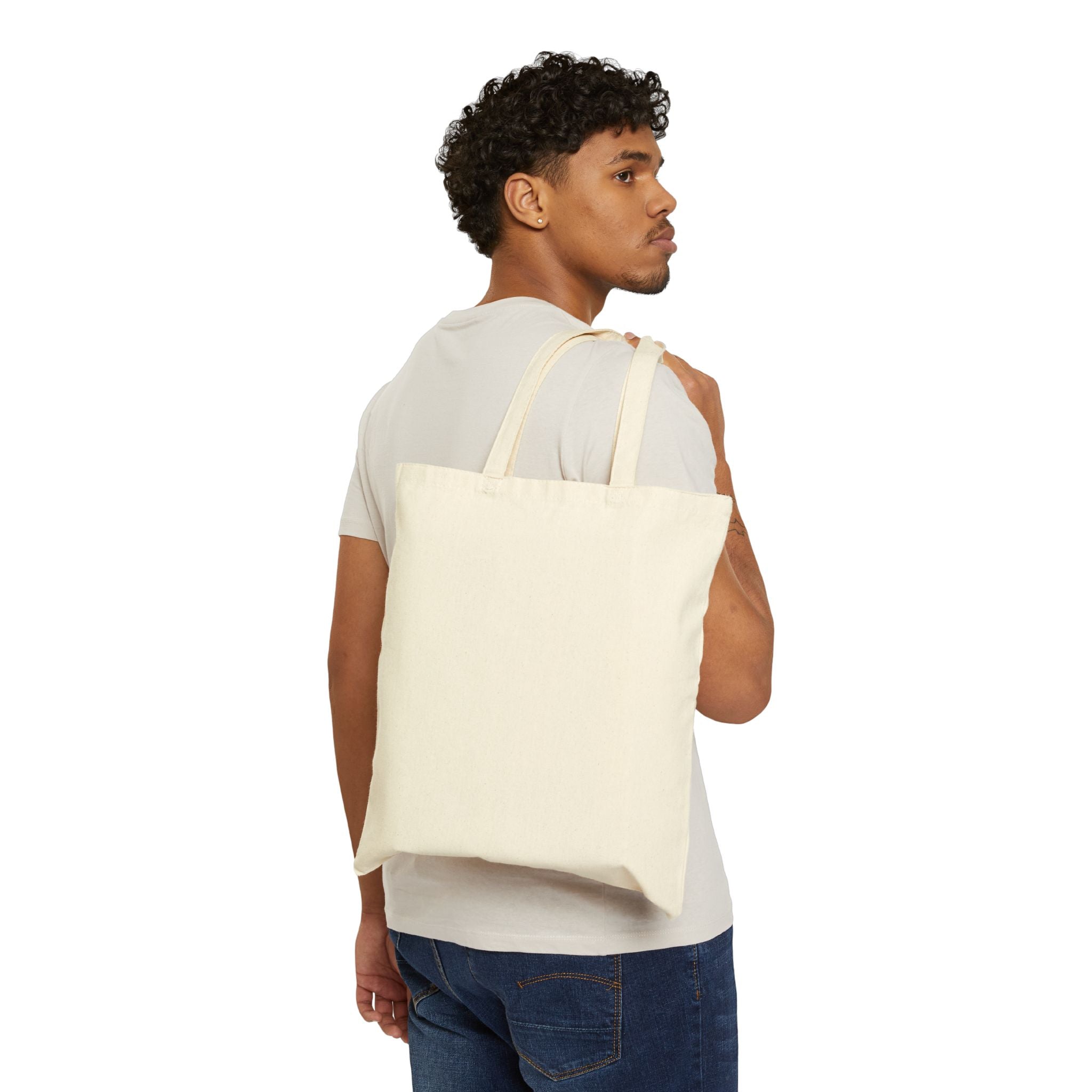 Botanical Meadow Tote Bag — "Gathered With Care" Canvas Shopper