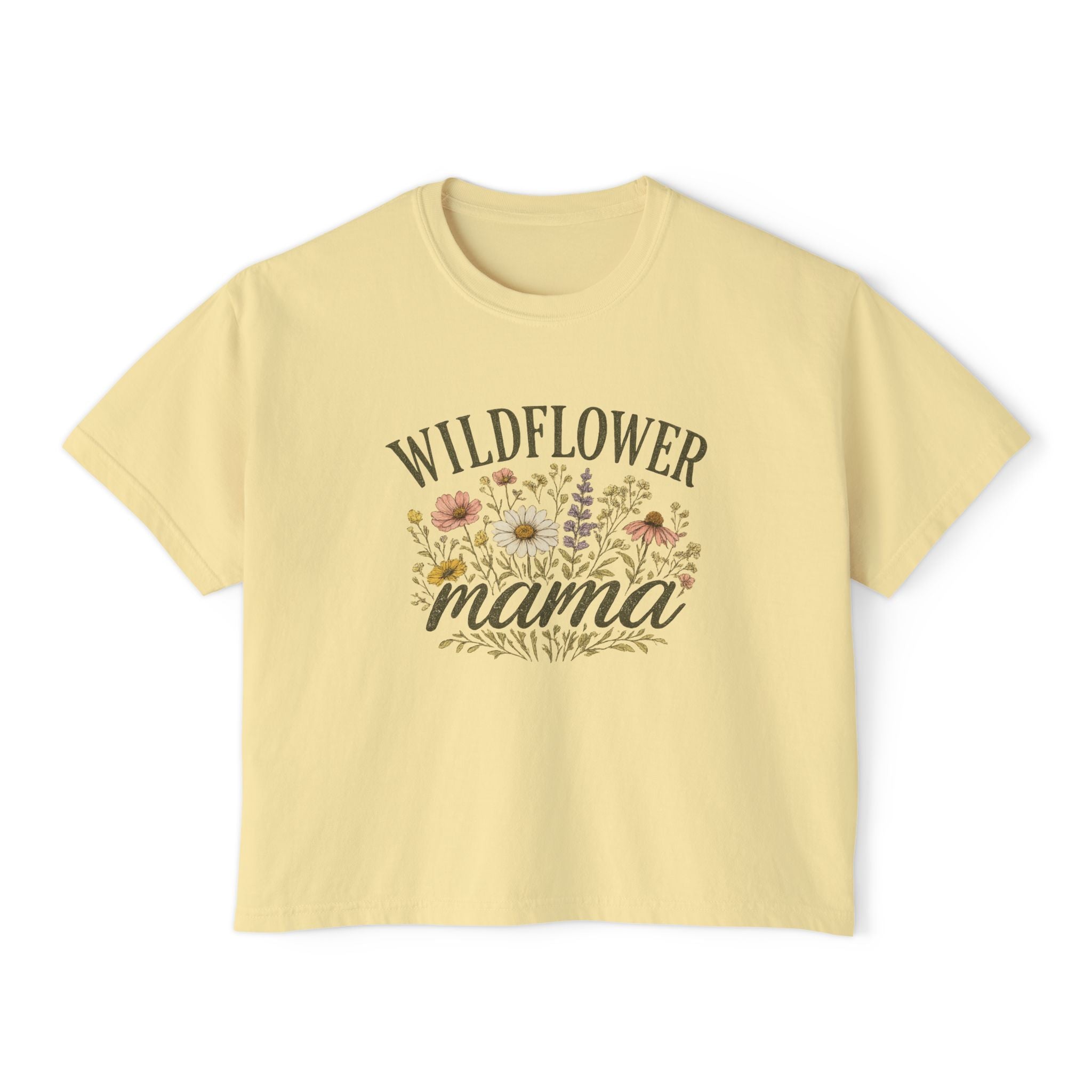 Wildflower Mama Boxy Tee — Floral Mother’s Day Shirt for Moms