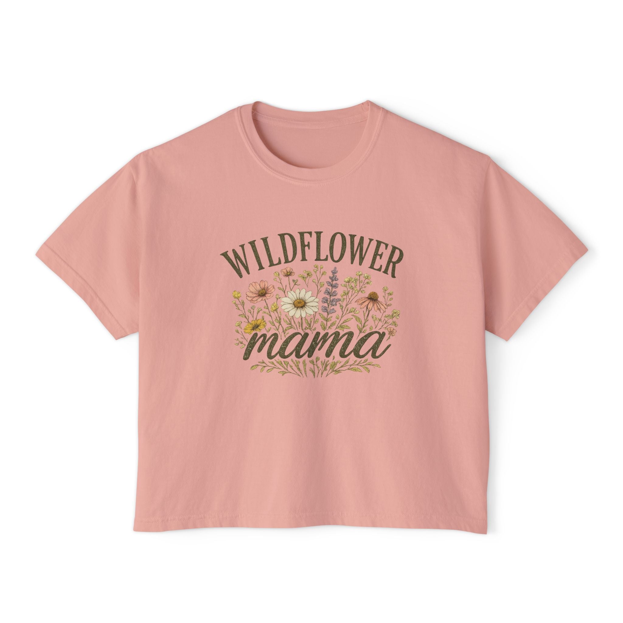 Wildflower Mama Boxy Tee — Floral Mother’s Day Shirt for Moms