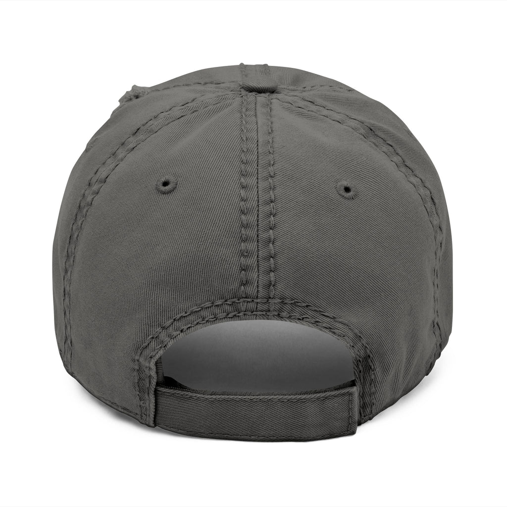 Distressed Embroidered Leaf Dad Hat — Vintage Floral Baseball Cap