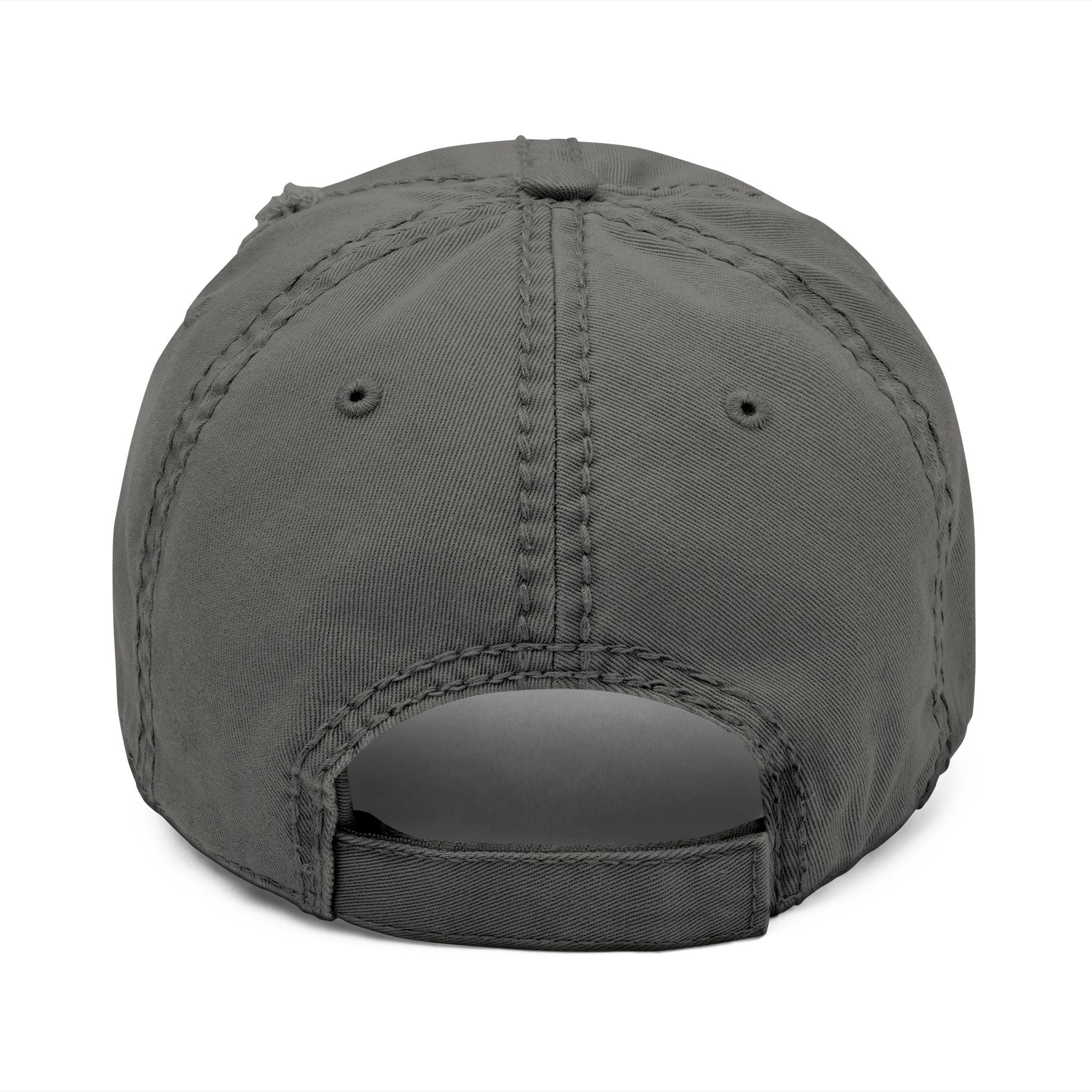 Distressed Embroidered Leaf Dad Hat — Vintage Floral Baseball Cap